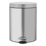 Round Pedal bin 5L stainless steel