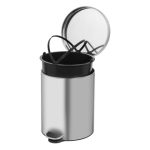Round Pedal bin 5L stainless steel