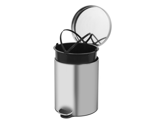 Round Pedal bin 5L stainless steel