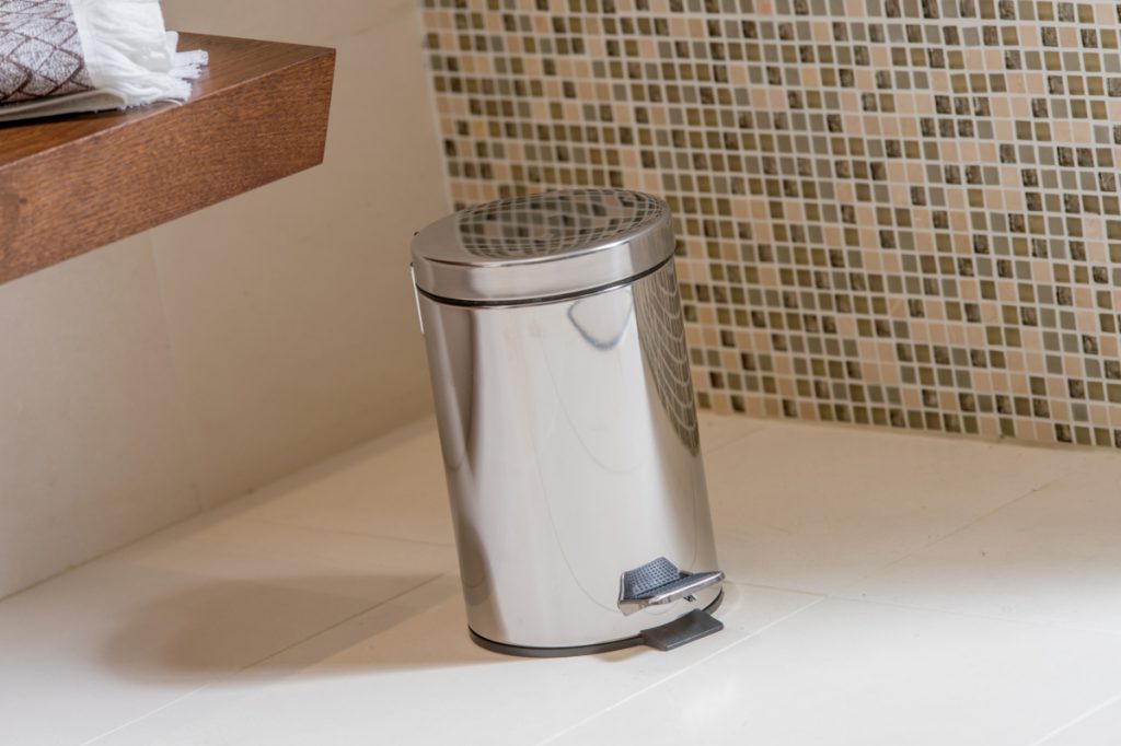 Round Pedal bin 5L stainless steel