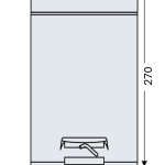 Round Pedal bin 5L stainless steel