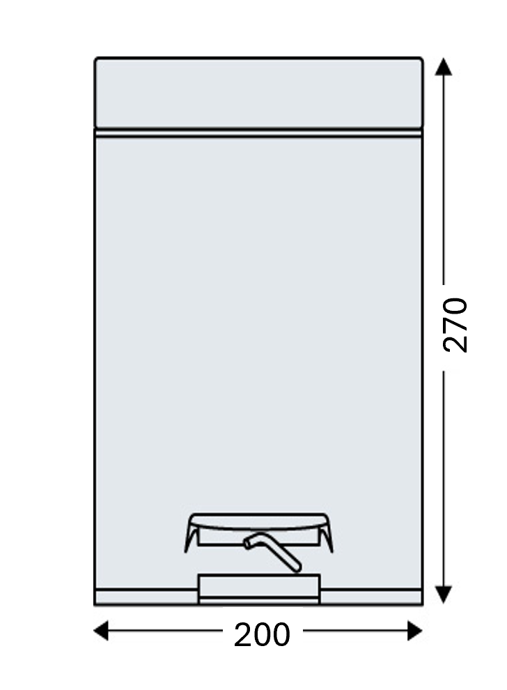 Round Pedal bin 5L stainless steel