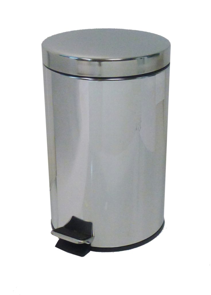 Round Pedal bin 12L stainless steel