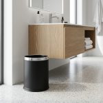 Round bin 10L black
