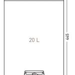 Pedal bin 20L white brass