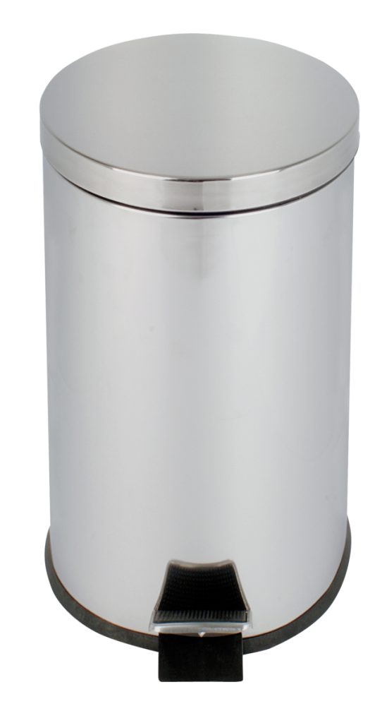 Round Pedal bin 20L stainless steel