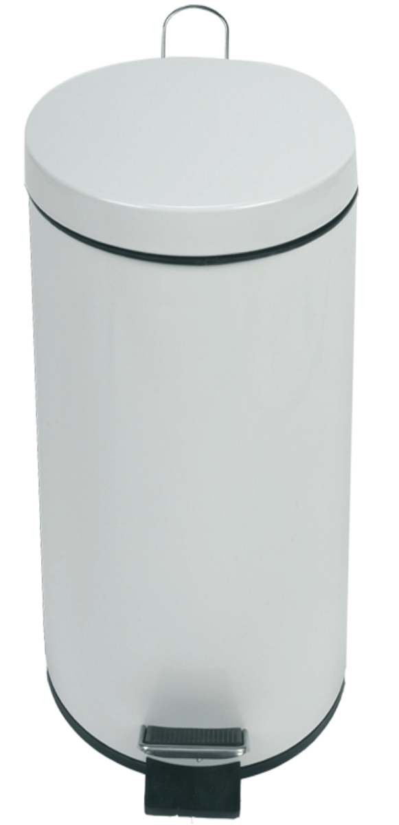 Тркалезна корпа со педала 30 L, бела