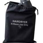 Black hair dryer bag
