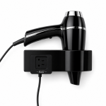 Wallmount Hairdryer Alteo Black + SS