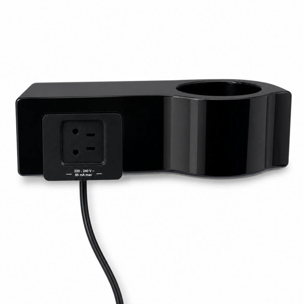 Wallmount Hairdryer Alteo Black + SS
