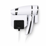 Wallmount Hairdryer Brittony white + SS