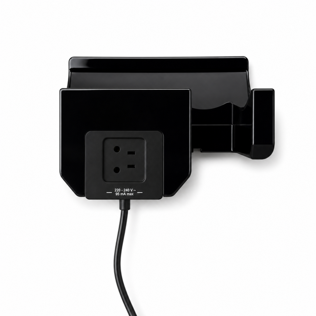 Wallmount Hairdryer Brittony black + SS