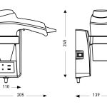 Wallmount Hairdryer Clipper white + SS