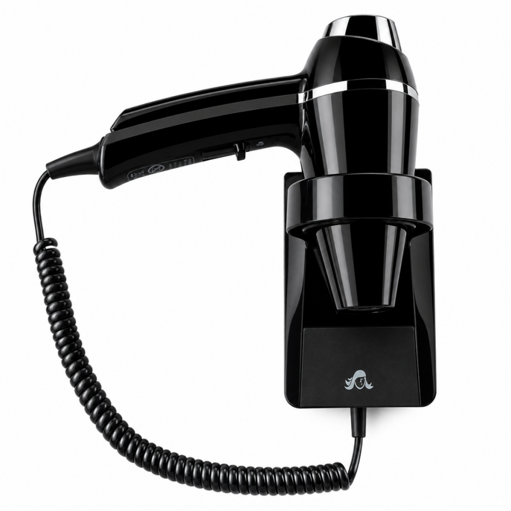 Wallmount Hairdryer Clipper black