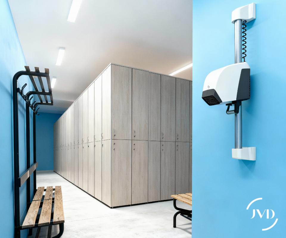 Wall-mounted hair dryer Neptune white