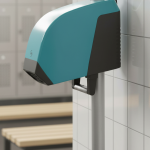 Wall-mounted hair dryer Neptune blue