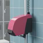 Wall-mounted hair dryer Neptune red