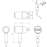 Hair dryer Colibri black