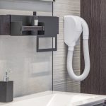 Wall-mounted hair dryer Caraïbe white