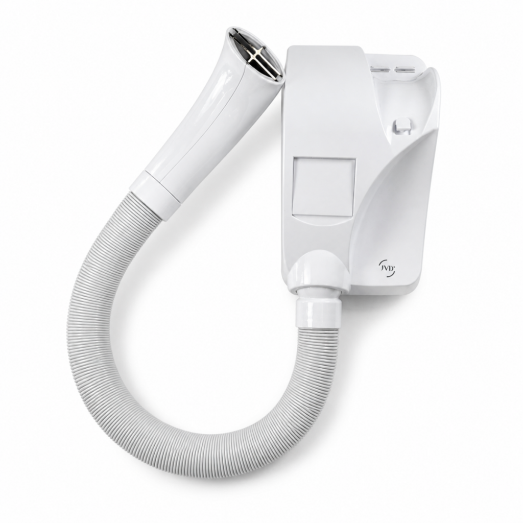 Wall-mounted hair dryer Caraïbe white + SS