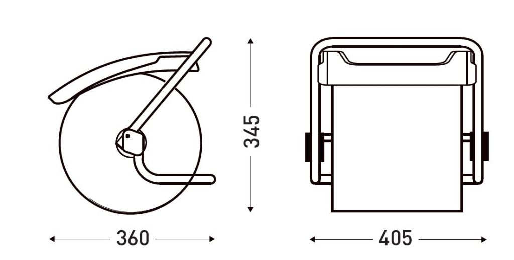 Wall bracket for paper roll dispenser