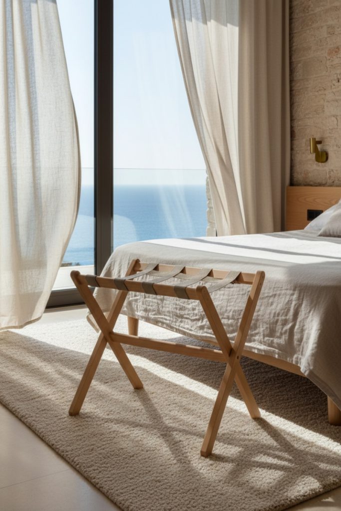 Berengere wood Luggage rack