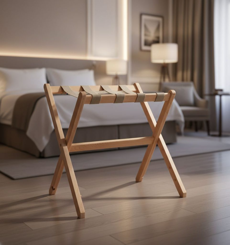 Berengere wood Luggage rack