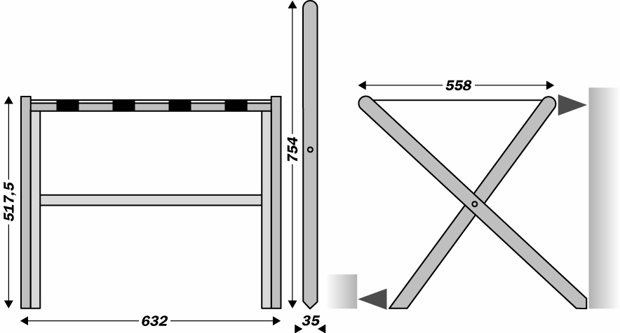 Berengere wood Luggage rack