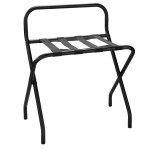 Matt black steel Luggage rack + backsplash