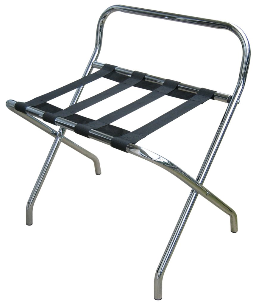 Luggage rack chrome with back