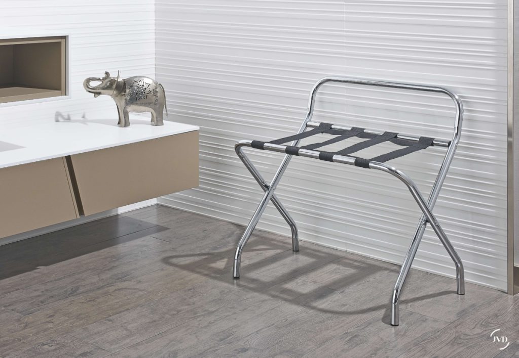 Luggage rack chrome with back