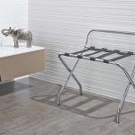 Luggage rack chrome with back