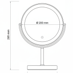 Cosmos desktop mirror, brass Chrome