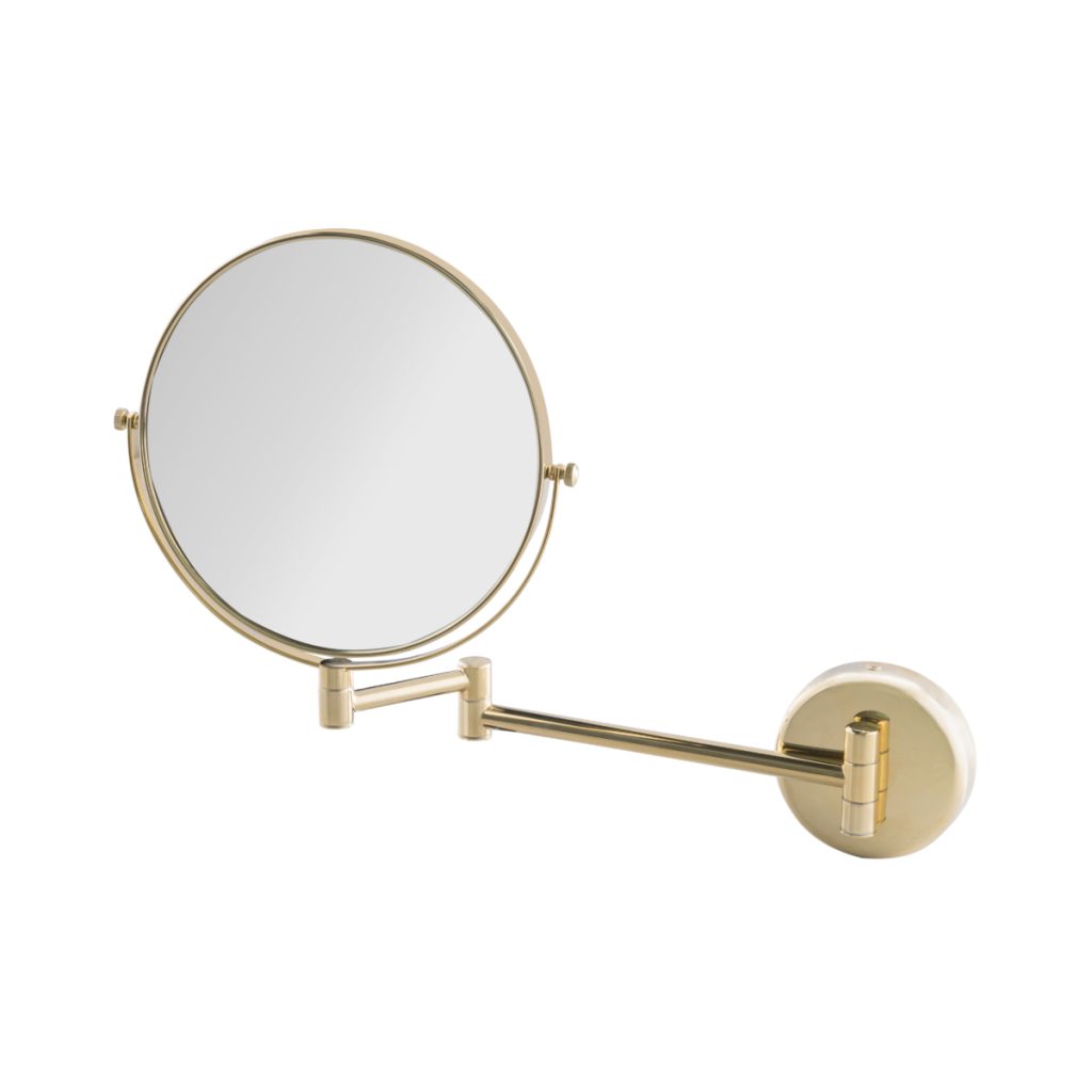 Wallmount magnifying mirror Fiesta gold
