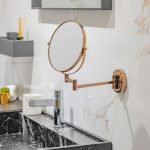 Wallmount magnifying mirror Fiesta copper