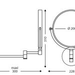 Wallmount magnifying mirror Fiesta copper