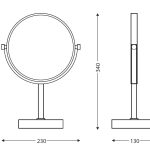 Desktop magnifying miror Fiesta rose gold