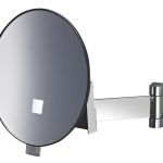 Illuminated wall mirror Eclips flat arm