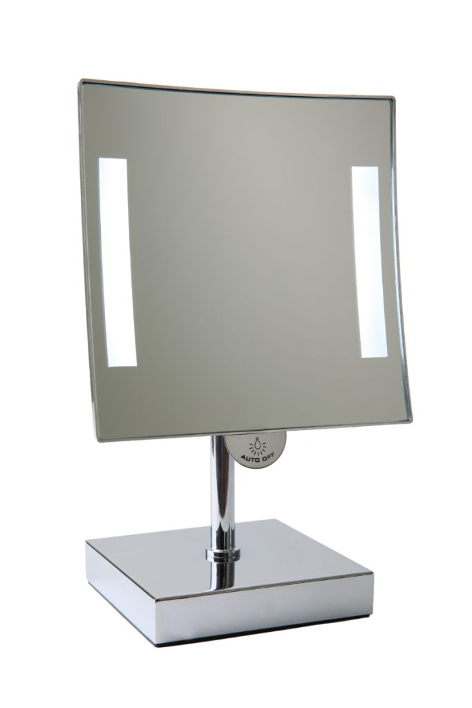 Galaxy magnifying light mirror on stand