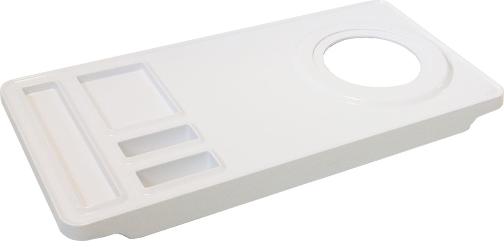Tray Maestro white with hole