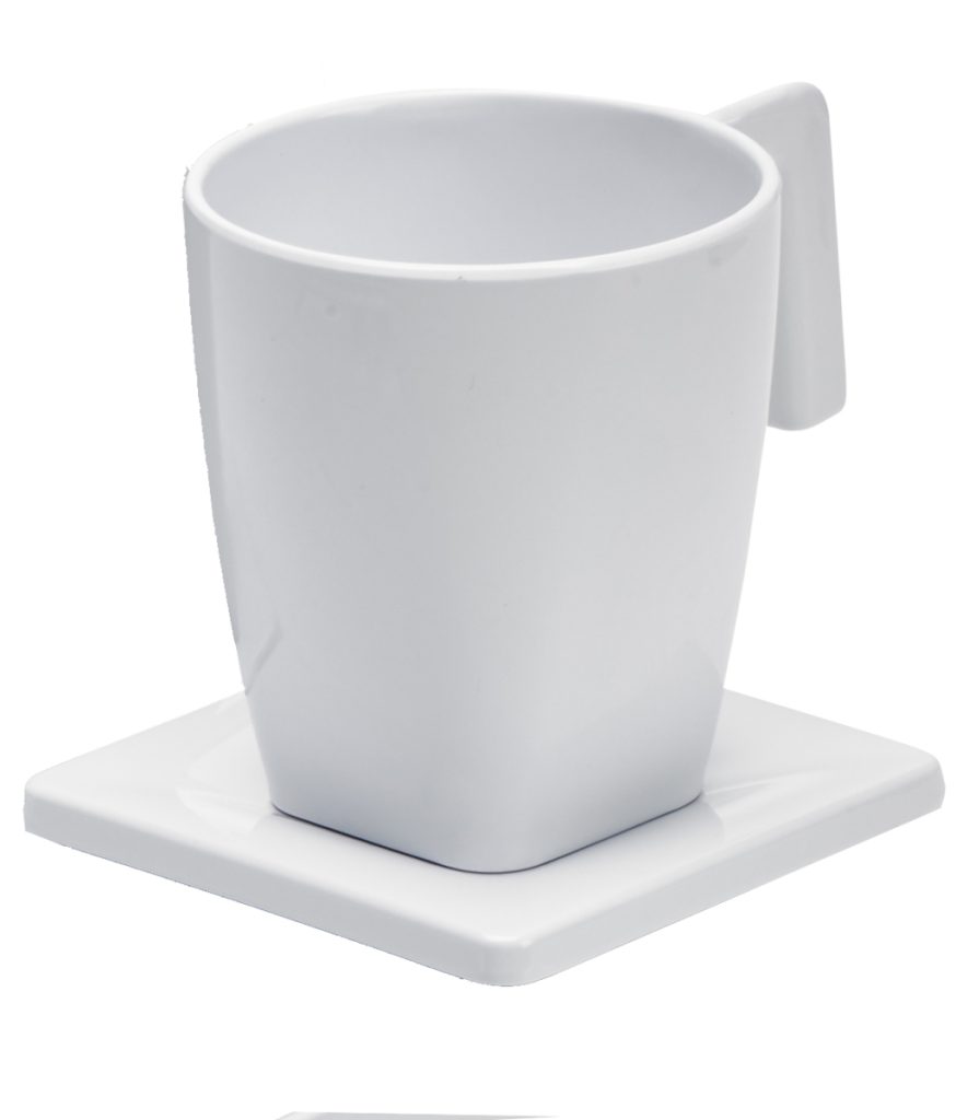Maestro mug 200ml + saucer white