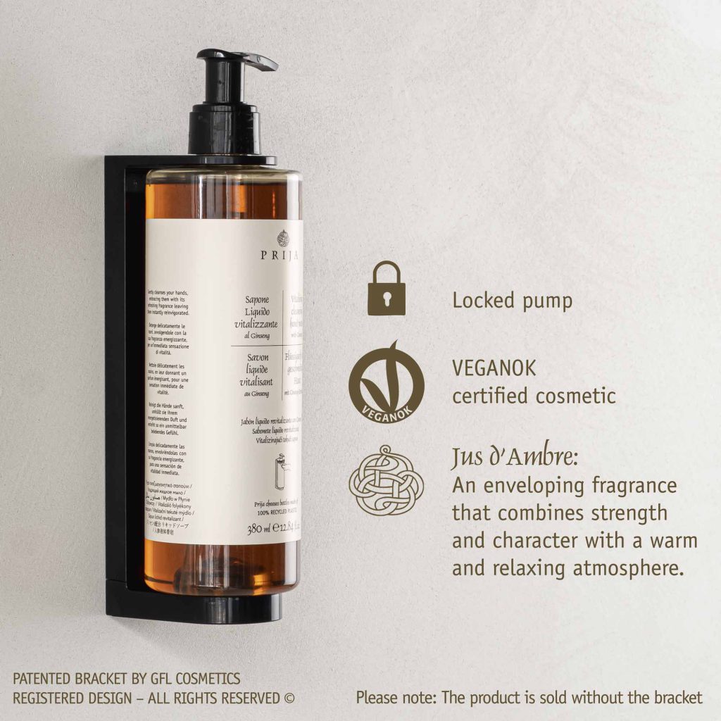 Prija Vitalising Cleansing Hand Wash With Locked Pump VEGANOK Certified (380 ml) - 18Pack