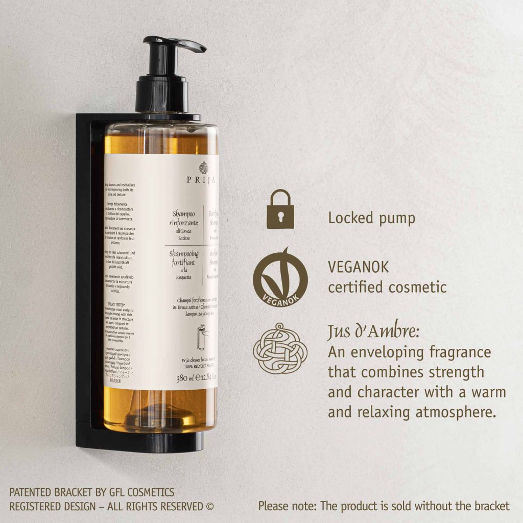 Prija Fortifying Shampoo With Locked Pump VEGANOK Certified (380 ml) - 18Pack