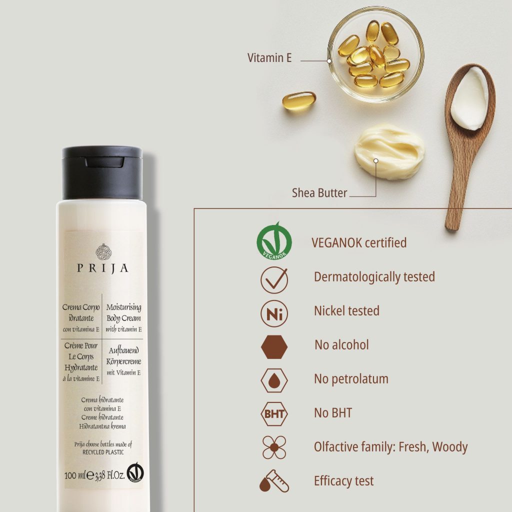 Prija Moisturising Body Cream VEGANOK Certified (100 ml) - 55Pack