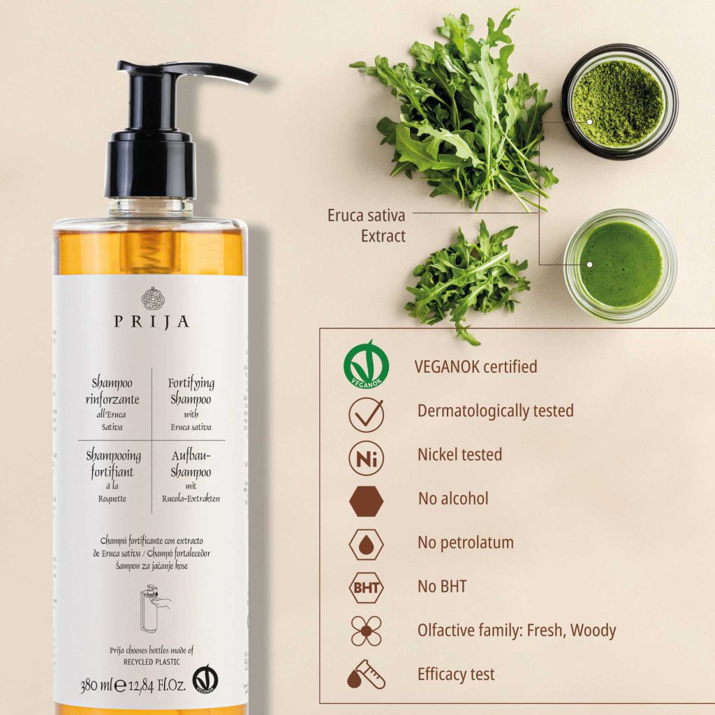 Prija Fortifying Shampoo With Locked Pump VEGANOK Certified (380 ml) - 18Pack