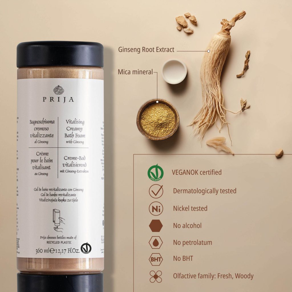 Prija Vitalising Creamy Bath Foam Cartridge For Dispenser VEGANOK Certified (360 ml) - 18Pack