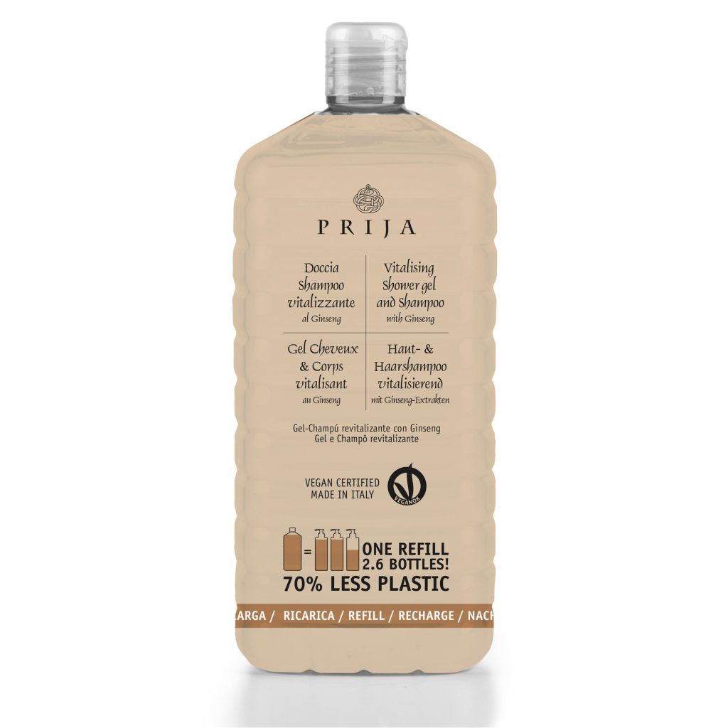 Prija Vitalising Shower Gel And Shampoo 1L Refill Bottle - 8Pack
